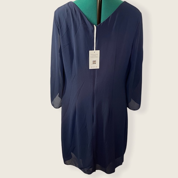 Blue Open Sleeve Flowy Dress, Size Large - Picture 4 of 4